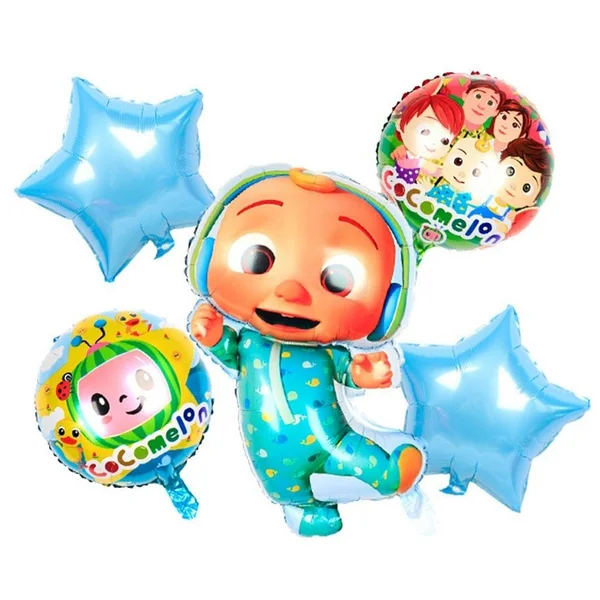 Cocomelon Light Blue Balloon Set 5 Balloons