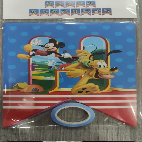 بانر ميكي ماوس ديكور حفلة عيد الميلاد