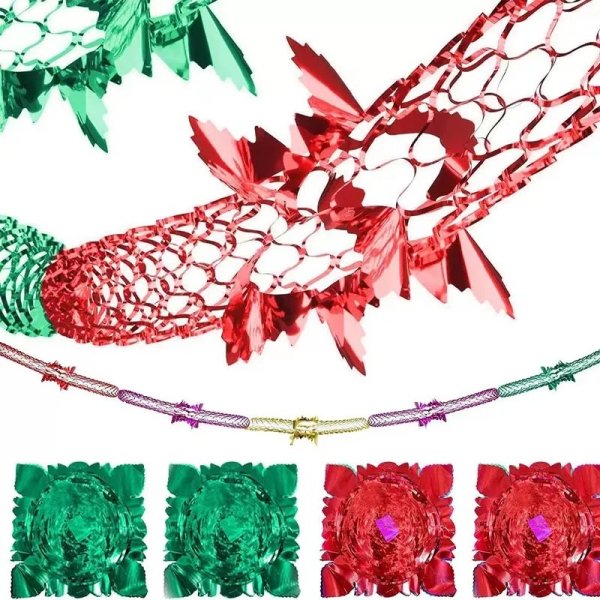 زينة عيد ميلاد فويل اللوان متعددة 3متر