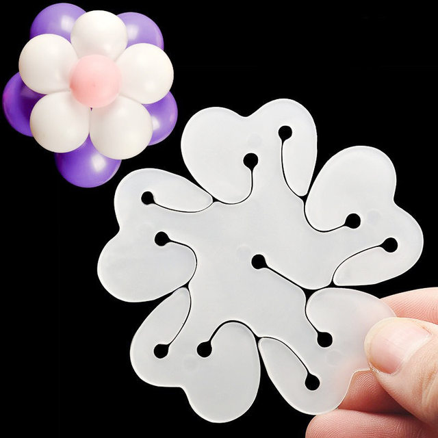 مشبك بالونات لعمل شكل ورده بالستيك سهل الاستخدام عباره عن 6 قطع