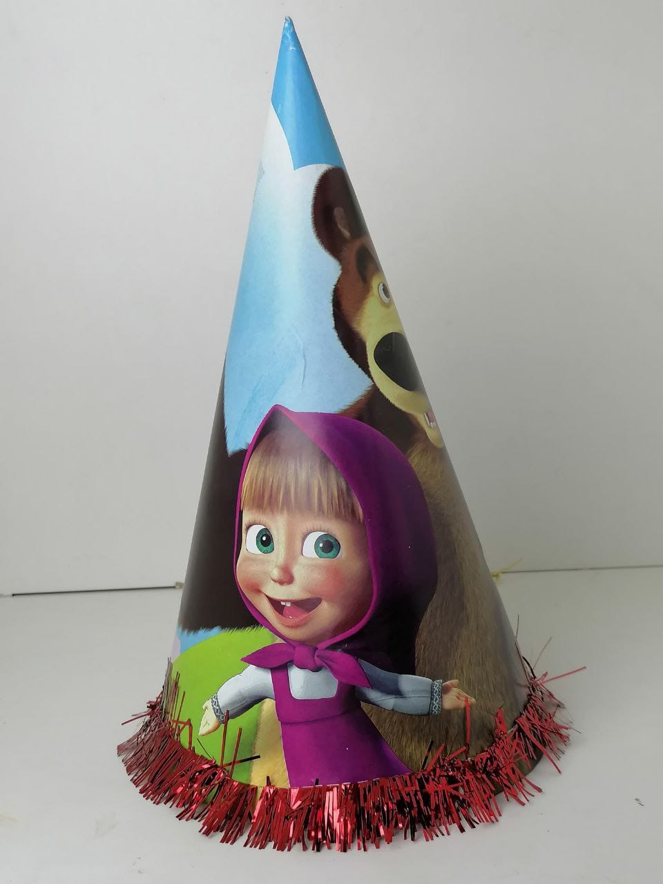 طربوش عيد ميلاد اشكال مختلفه شكل ماشا والدب لون احمر