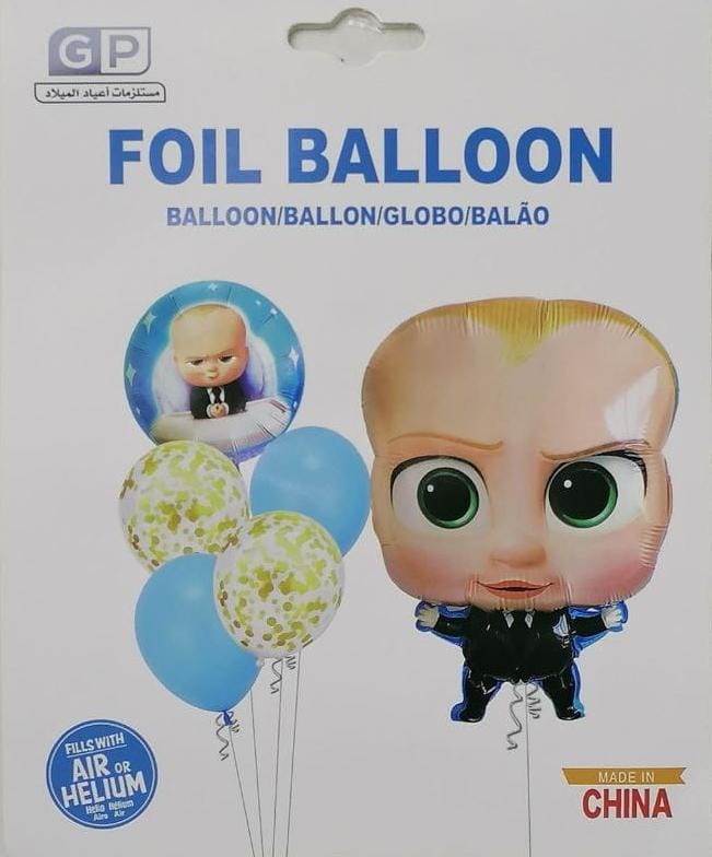 مجموعة بالونات شكل بيبي بوس 6 قطع