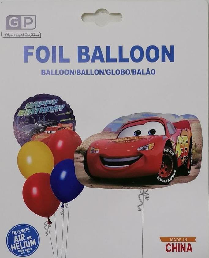 مجموعة بالونات شكل برق بنزين 6 قطع