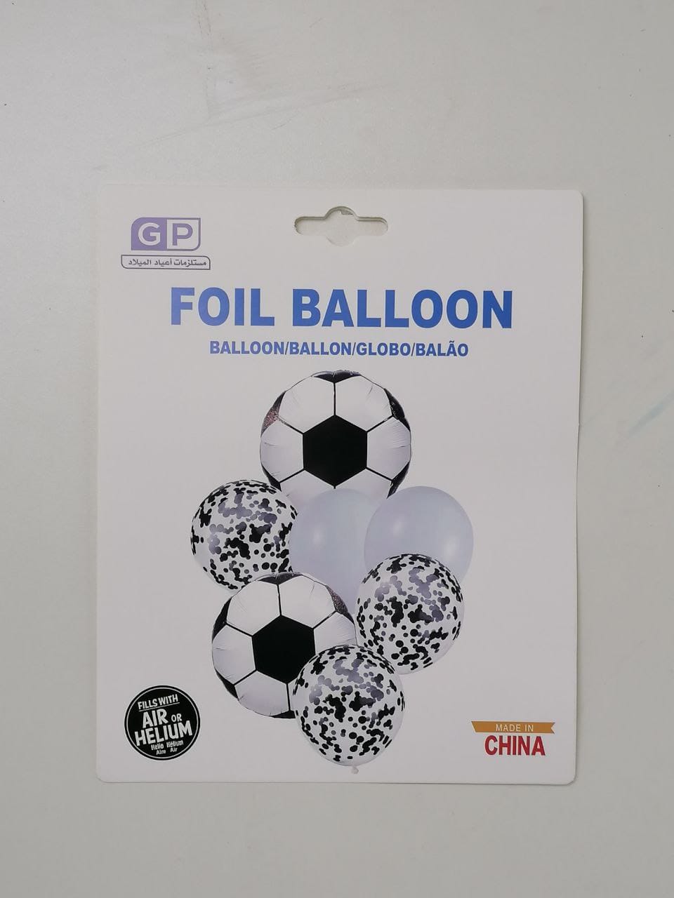 مجموعة بالونات شكل كرة قدم 6 قطع