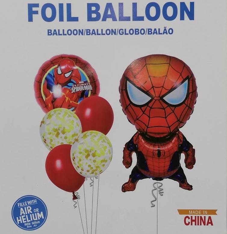 مجموعة بالونات شكل اسبيدرمان 6 قطع