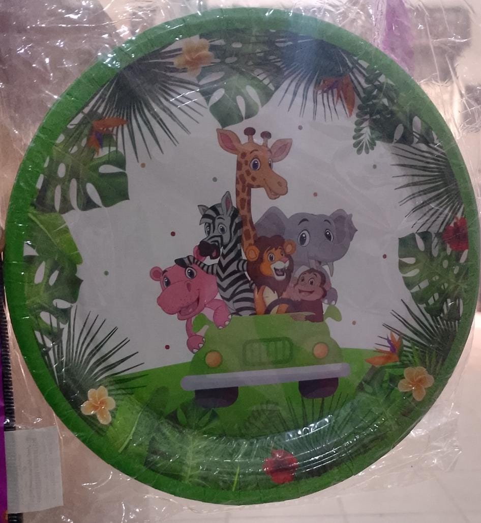 اطباق شكل حيوانات الغابه شكل فيل وزرافه واسد وحمار وحشي وقرد وثنجاب اللون واشكال وعرابيه لون اخضر