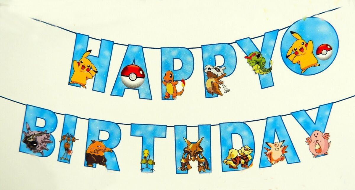 بانر عيد ميلاد شكل بوكيمون بيكاتشو