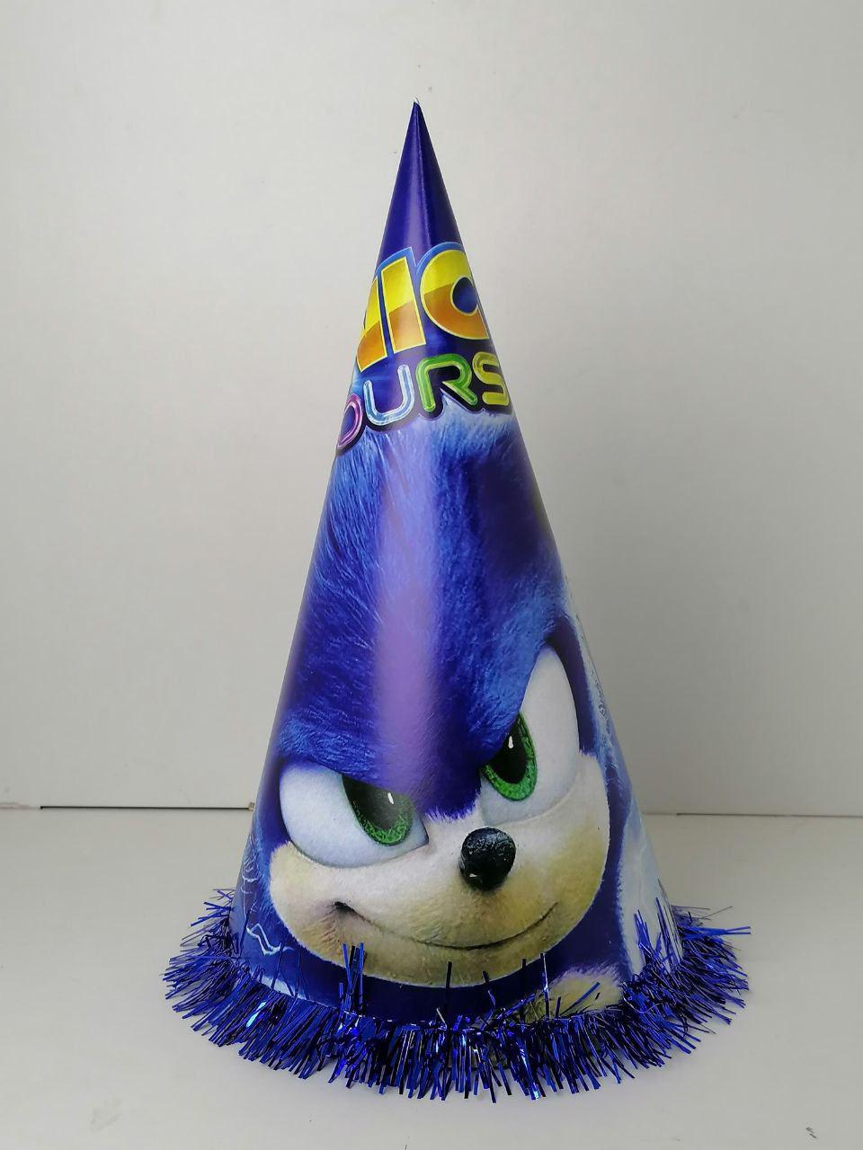 طربوش عيد ميلاد اشكال مختلفه شكل سونيك لون ازرق