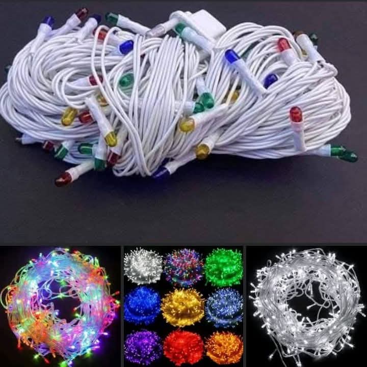 فرع نور رمضان حبل ليد لون ابيض بنور اللوان مخلطه شكل روعه خامه ه