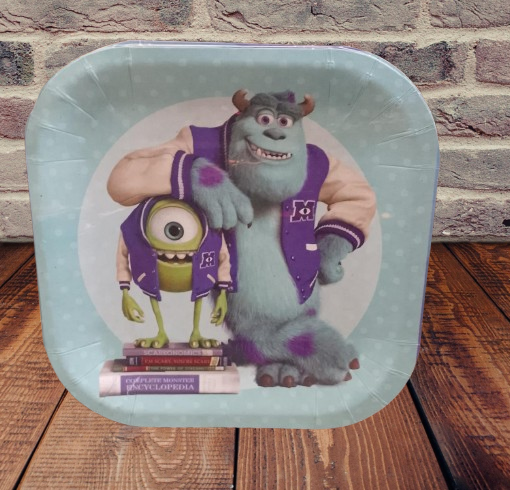 Carton plates, imported material, shaped like Monsters, Inc