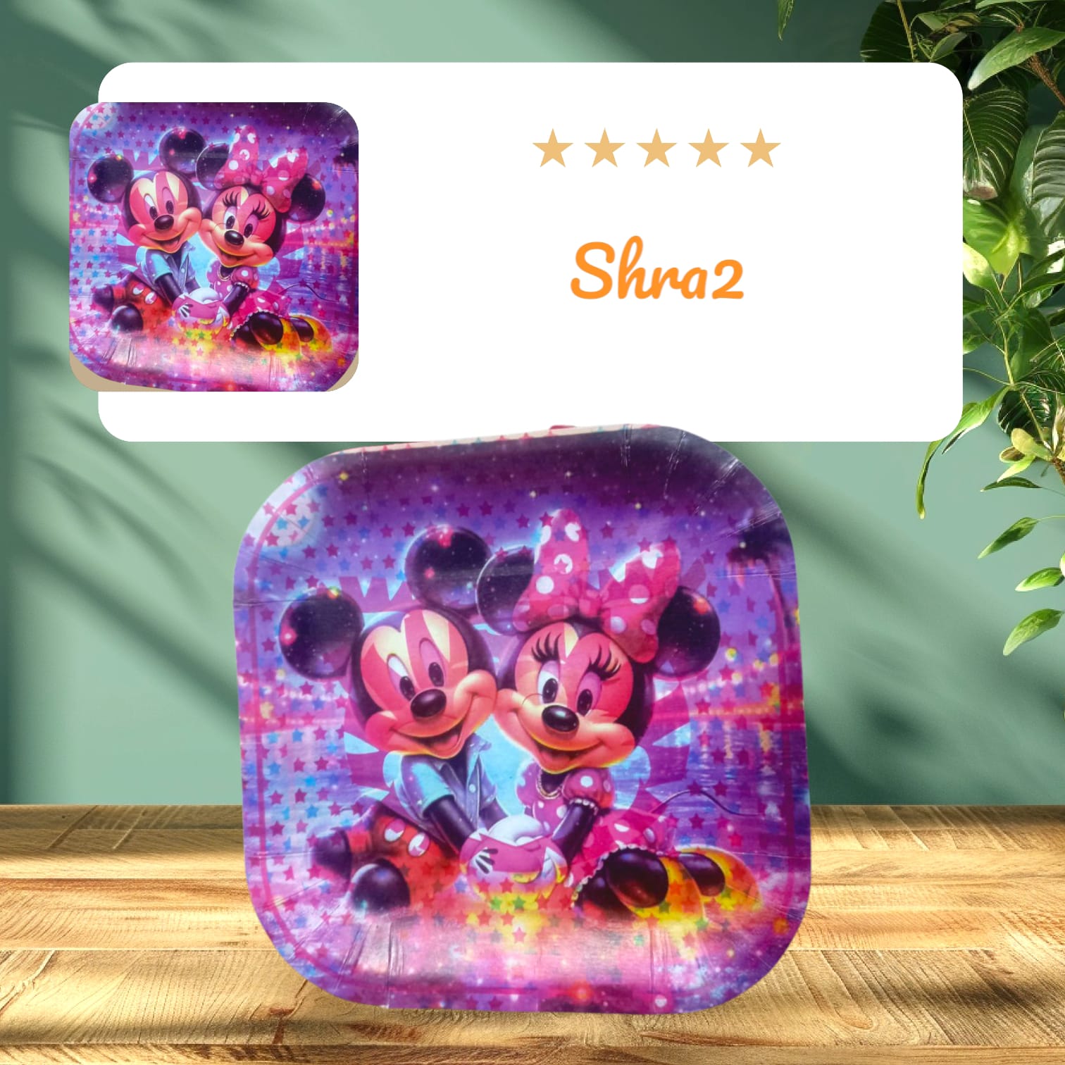 اطباق جاتوة سكل ميكي ماوس خامه ه مكونه من10قطع