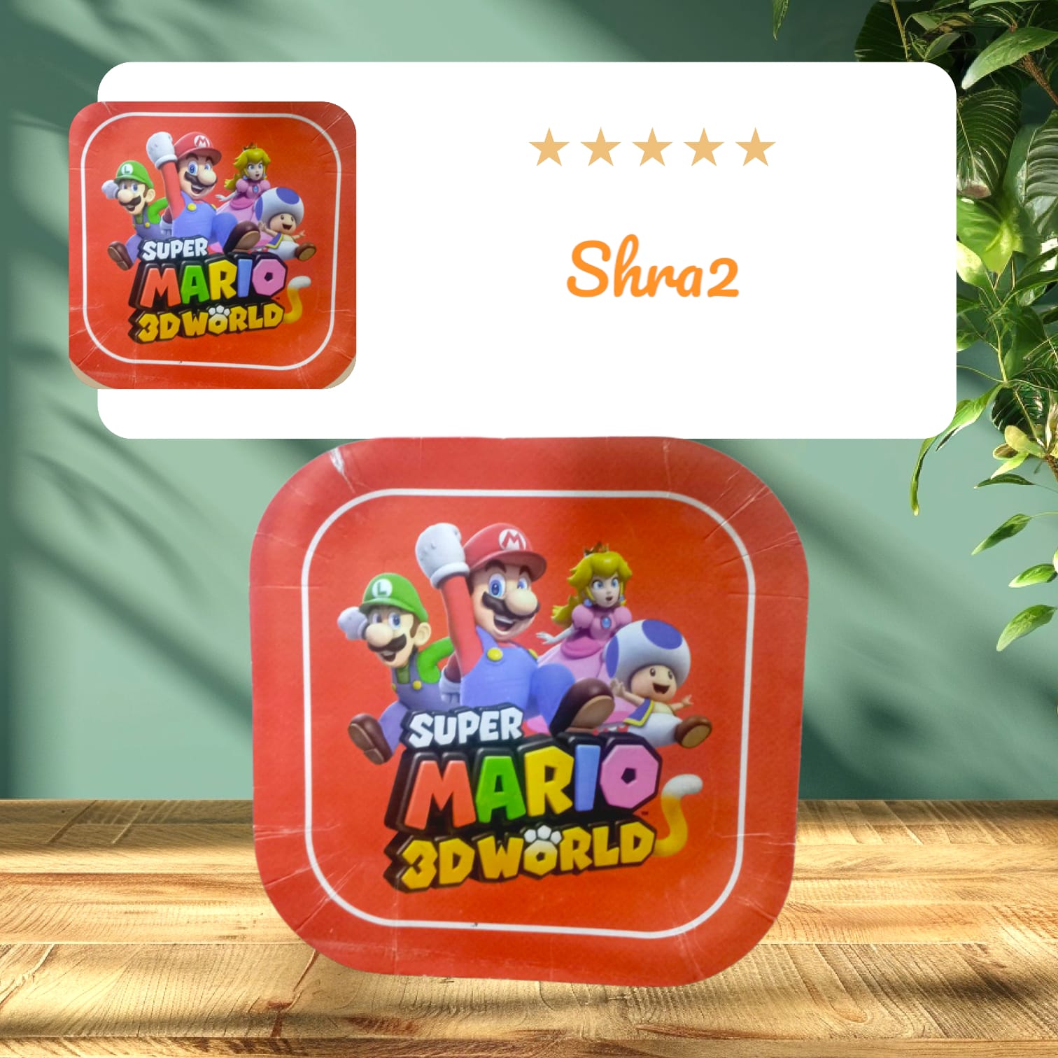 اطباق جاتوة شكل سوبر ماريو مكون من 10 قطع