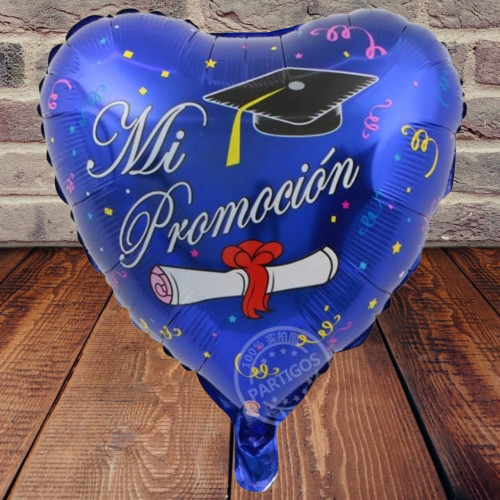 بالونة شكل قلب التخرج لون ازرق