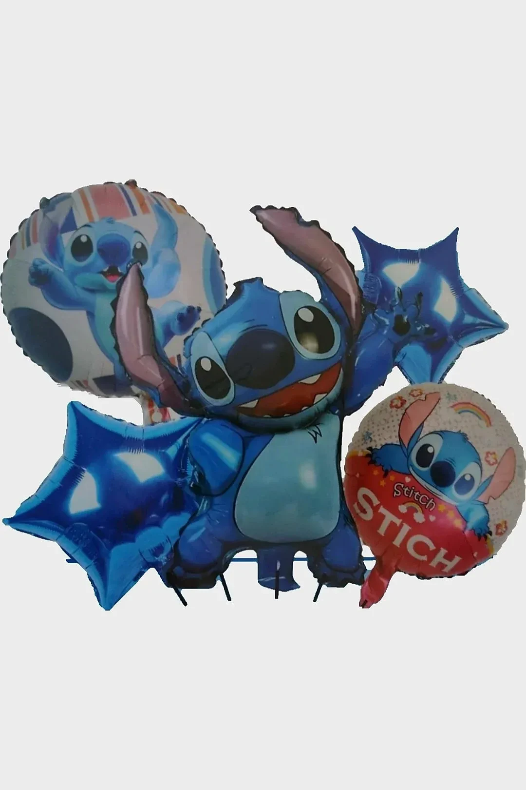 مجموعة بالونات ستيتش لون ازرق 5 قطع