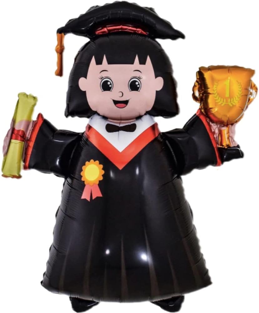 بالونة كارتونية علي شكل بنت للتخرج