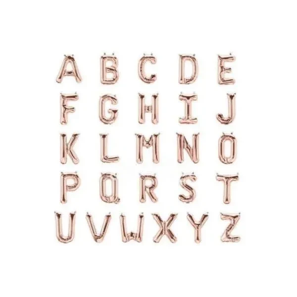بالونات هيليوم فويل حروف روز جولد 32 انش حرف متوسط