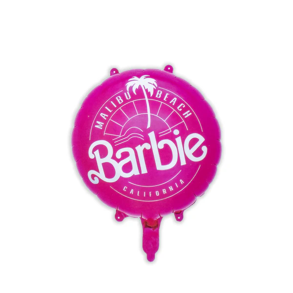 Barbie-shaped foil helium circle balloon