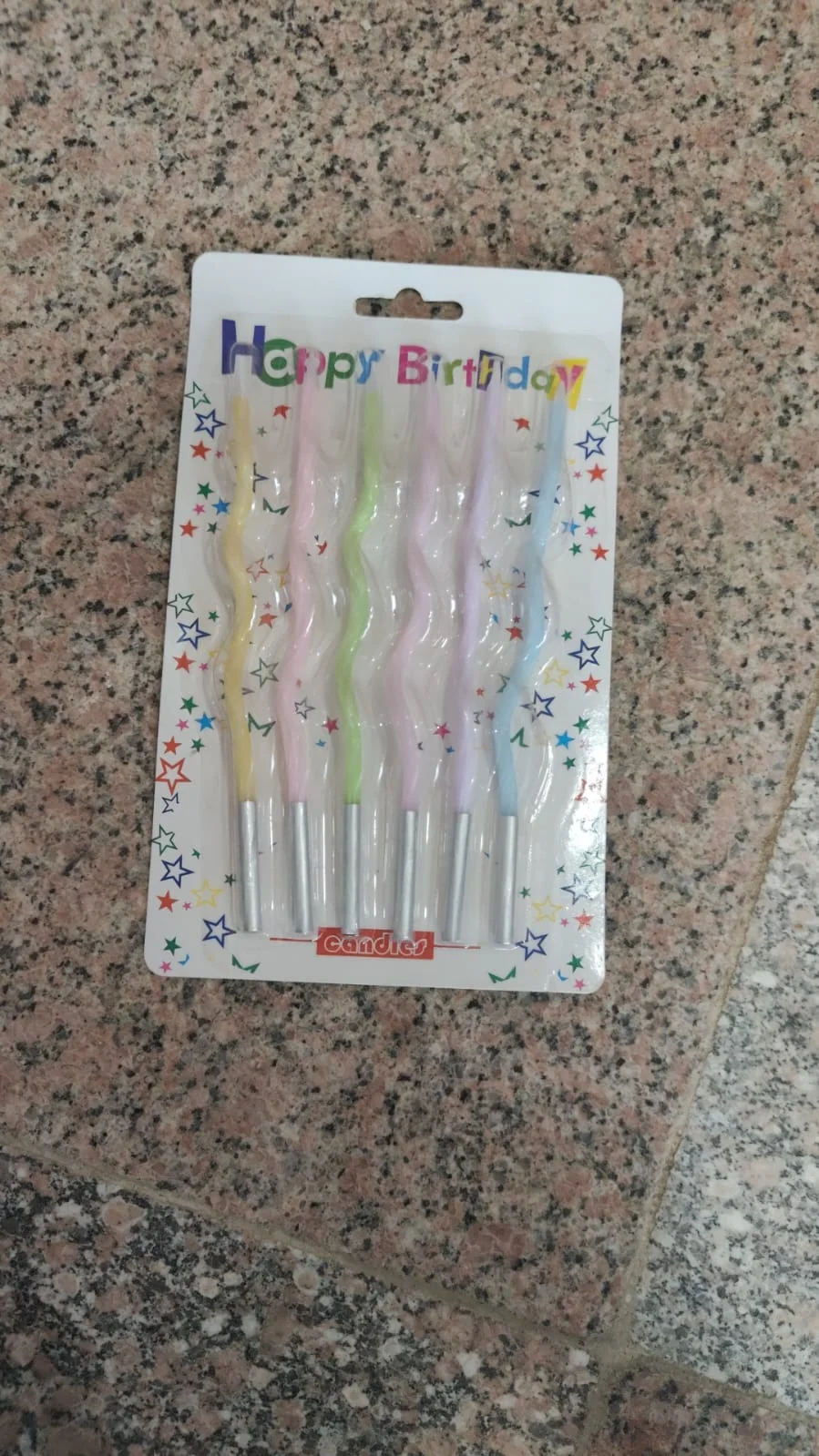 شمع كيك زجزاج مع حامل 10 شمعات