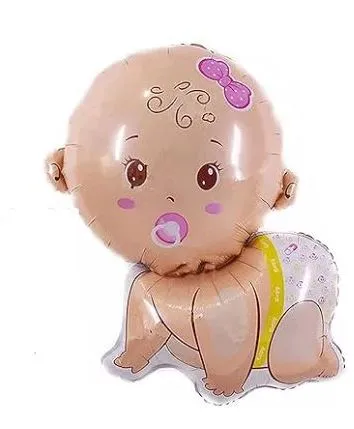 بالون فويل هيليوم مجسم شكل بيبي لحفلة سبوع بنت