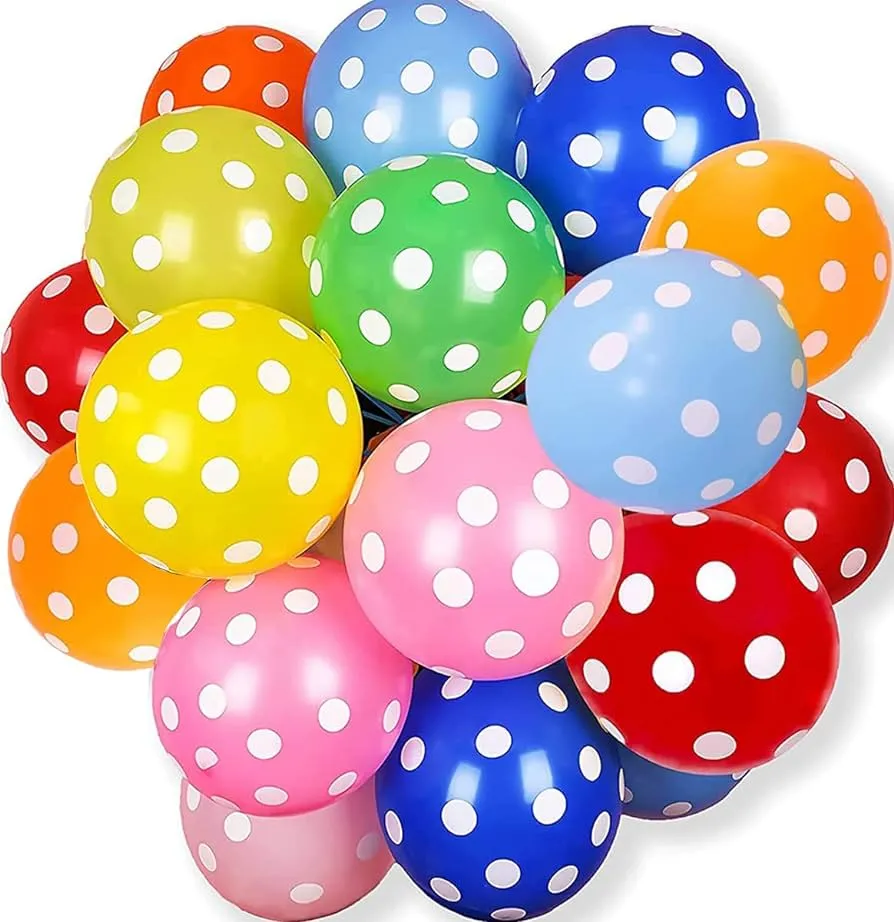 بالونة لاتكس منقط مكس الوان 10 بالونات