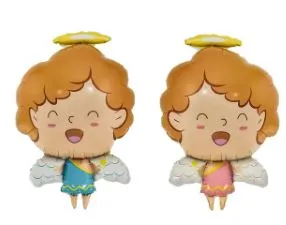 بالونة مجسم شكل بنت ملاك بينك لحفلة سبوع البنات