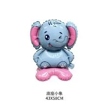 بالونة مجسم شكل فيل بالونات حيوانات الغابة