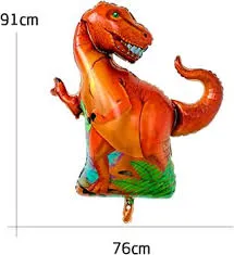 بالونة هيليوم مجسمه شكل ديناصور لون برتقالي