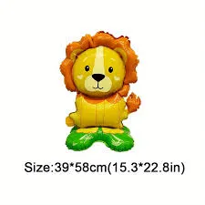 بالونة مجسم شكل اسد بالونات حيوانات الغابة