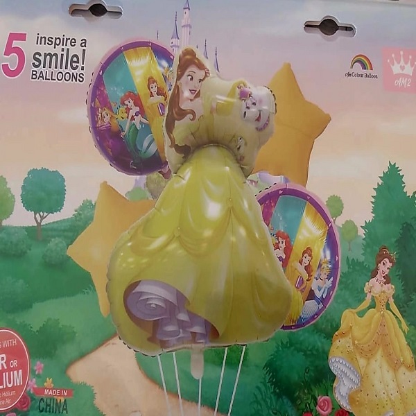 مجموعة بالونات اميرات ديزني الاميرة بيل لحفلة