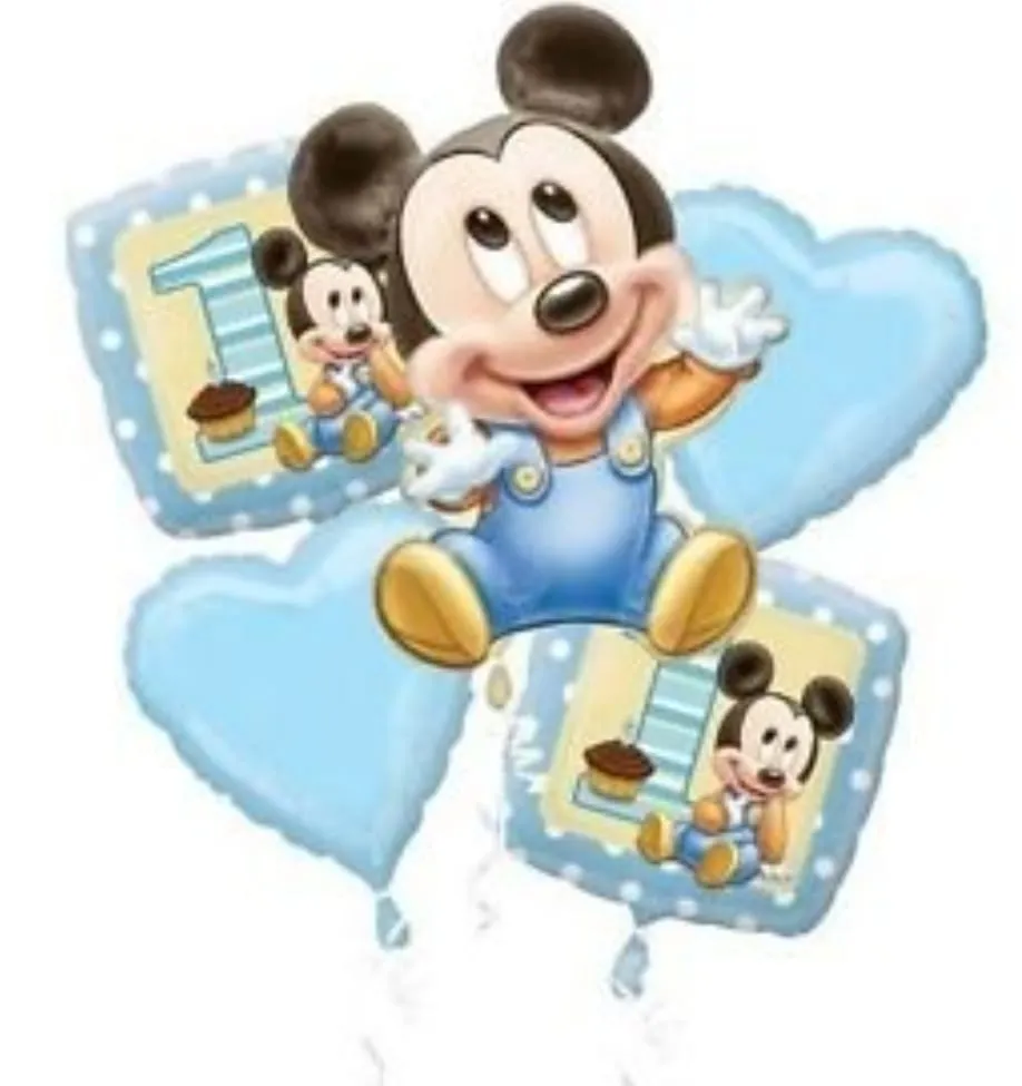 مجموعة بالونات السنة الاولى للولد ميكي ماوس Mikey mouse first birthday balloon set