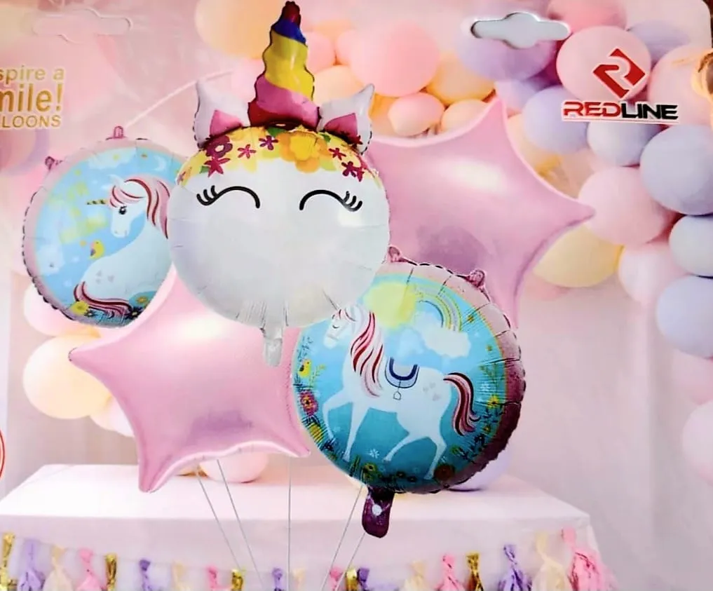 مجموعة بالونات وجه وحيد القرن  unicorn balloon set