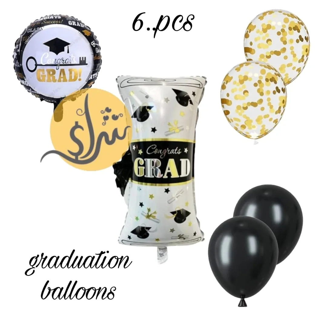 مجموعة بالونات شهادة التخرج congrats grad balloon set